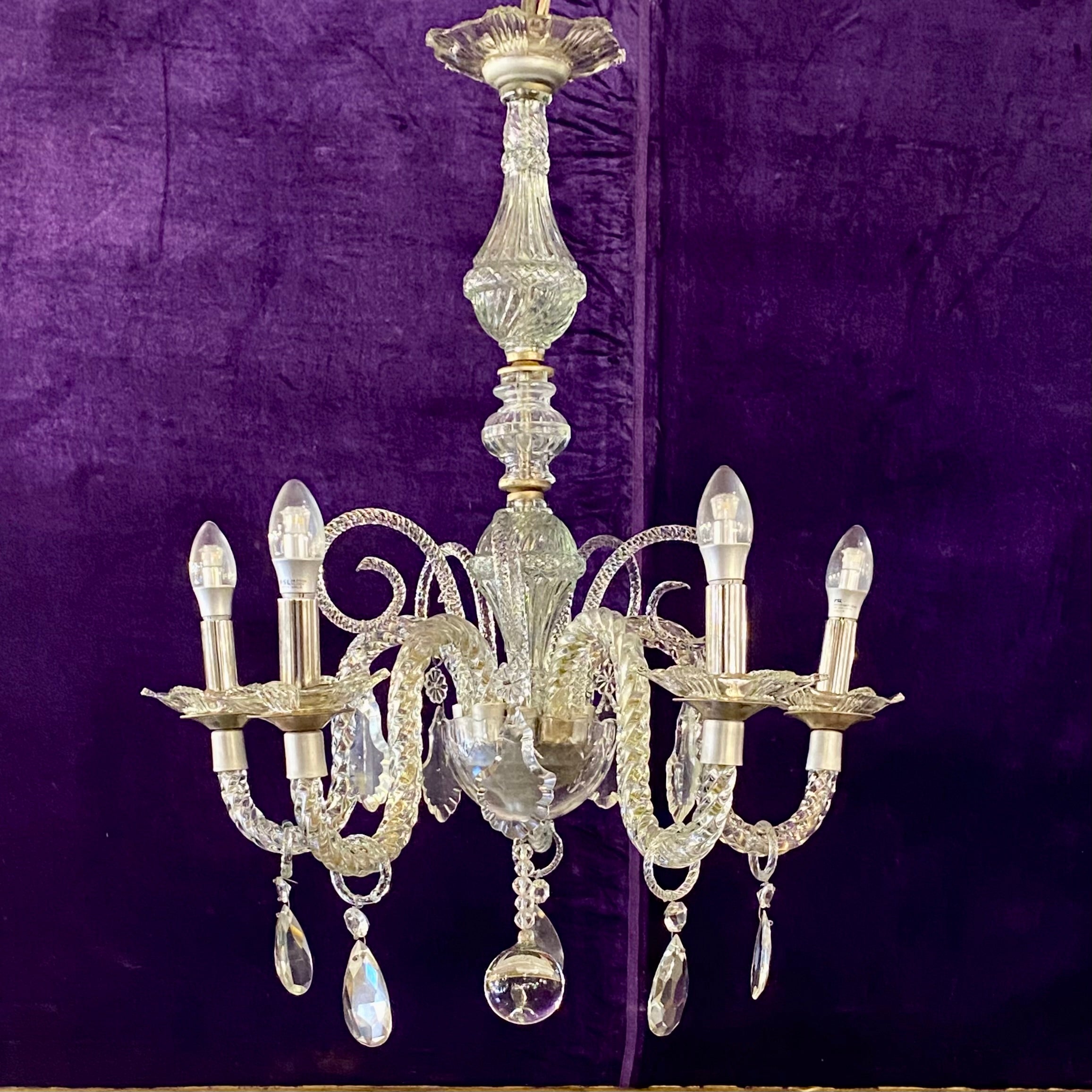 1930's Venetian Glass Chandelier - SOLD