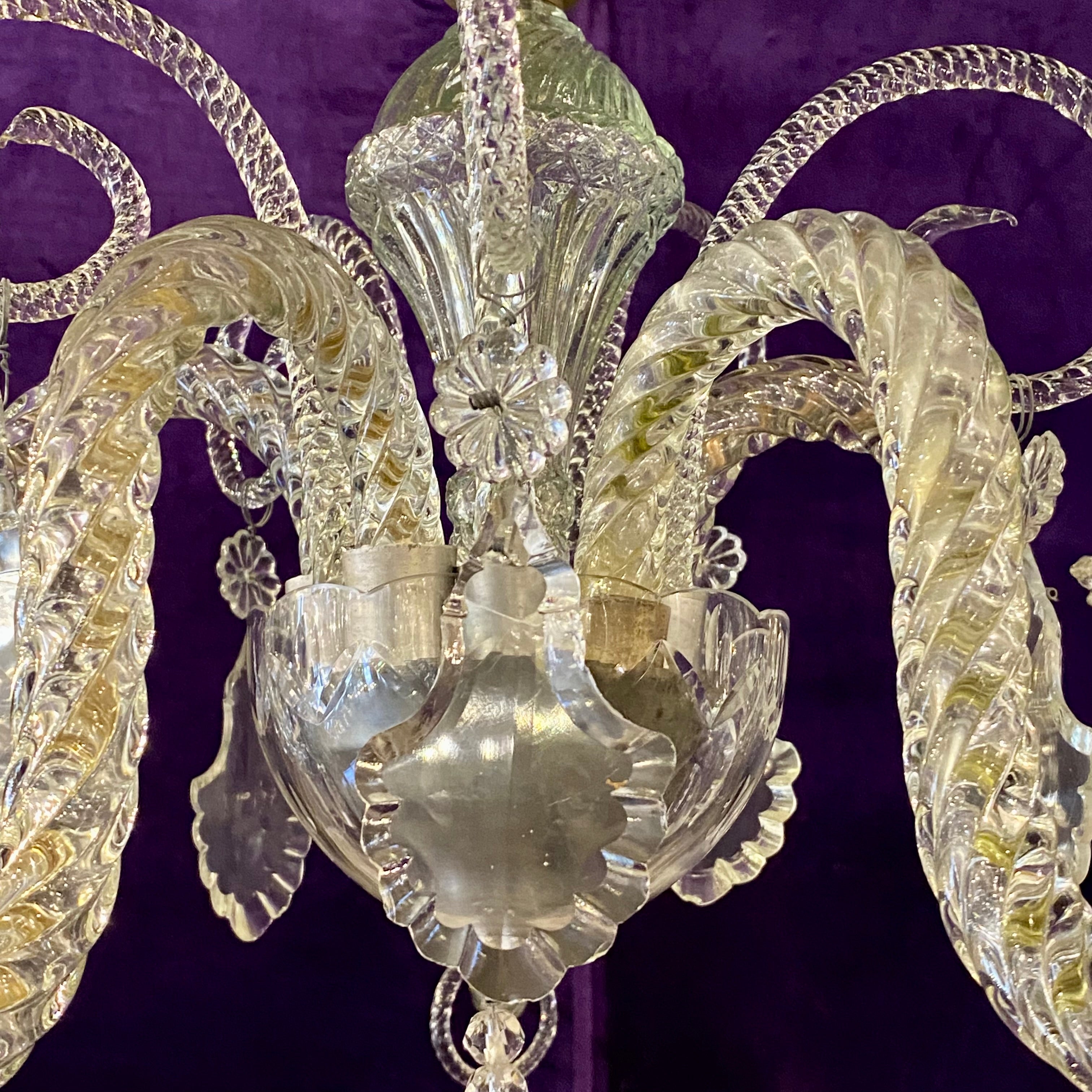 1930's Venetian Glass Chandelier - SOLD