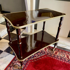 Large Vintage Drinks Trolley with Gilt Metal Frame - SOLD