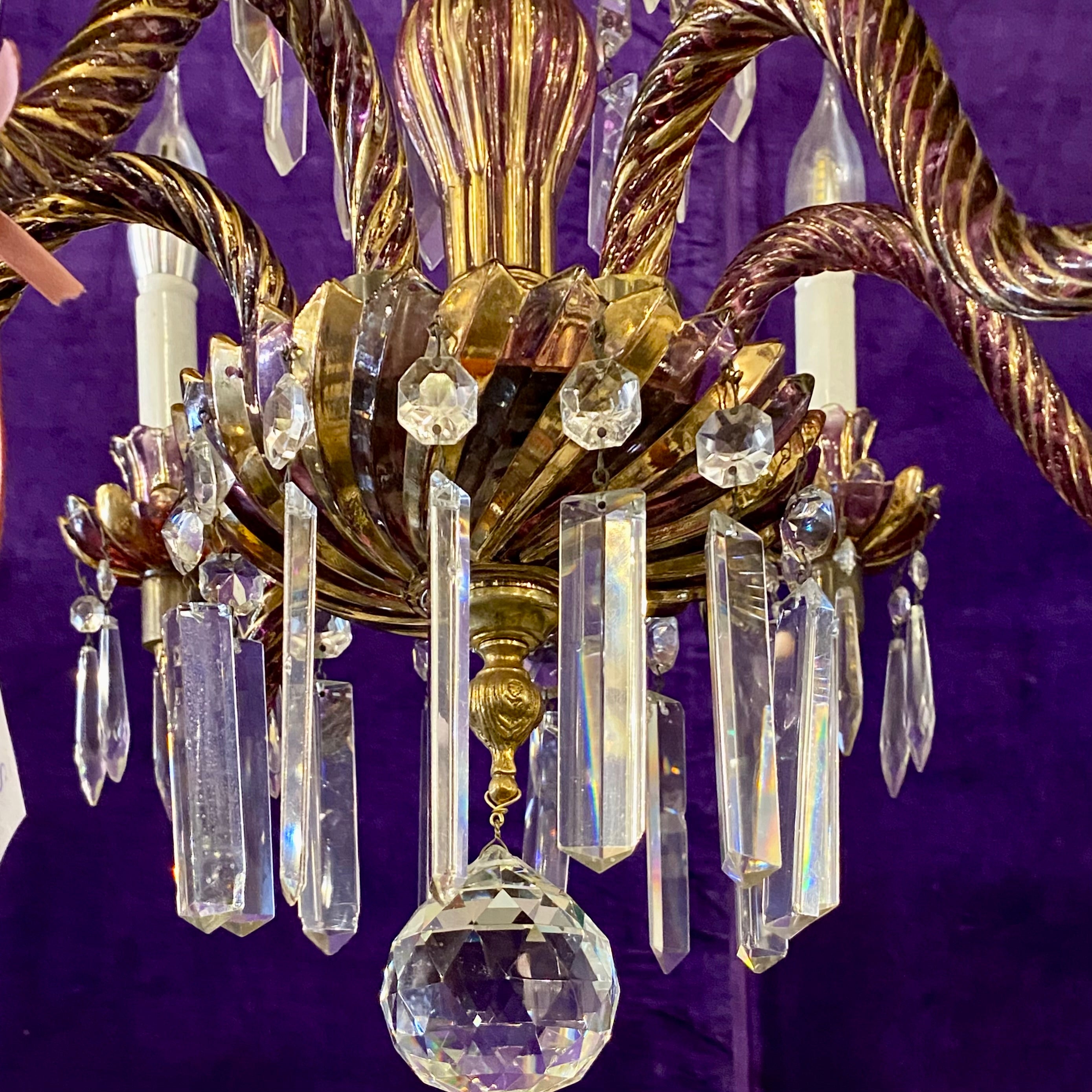 Incredible Vintage Venetian Glass Chandelier