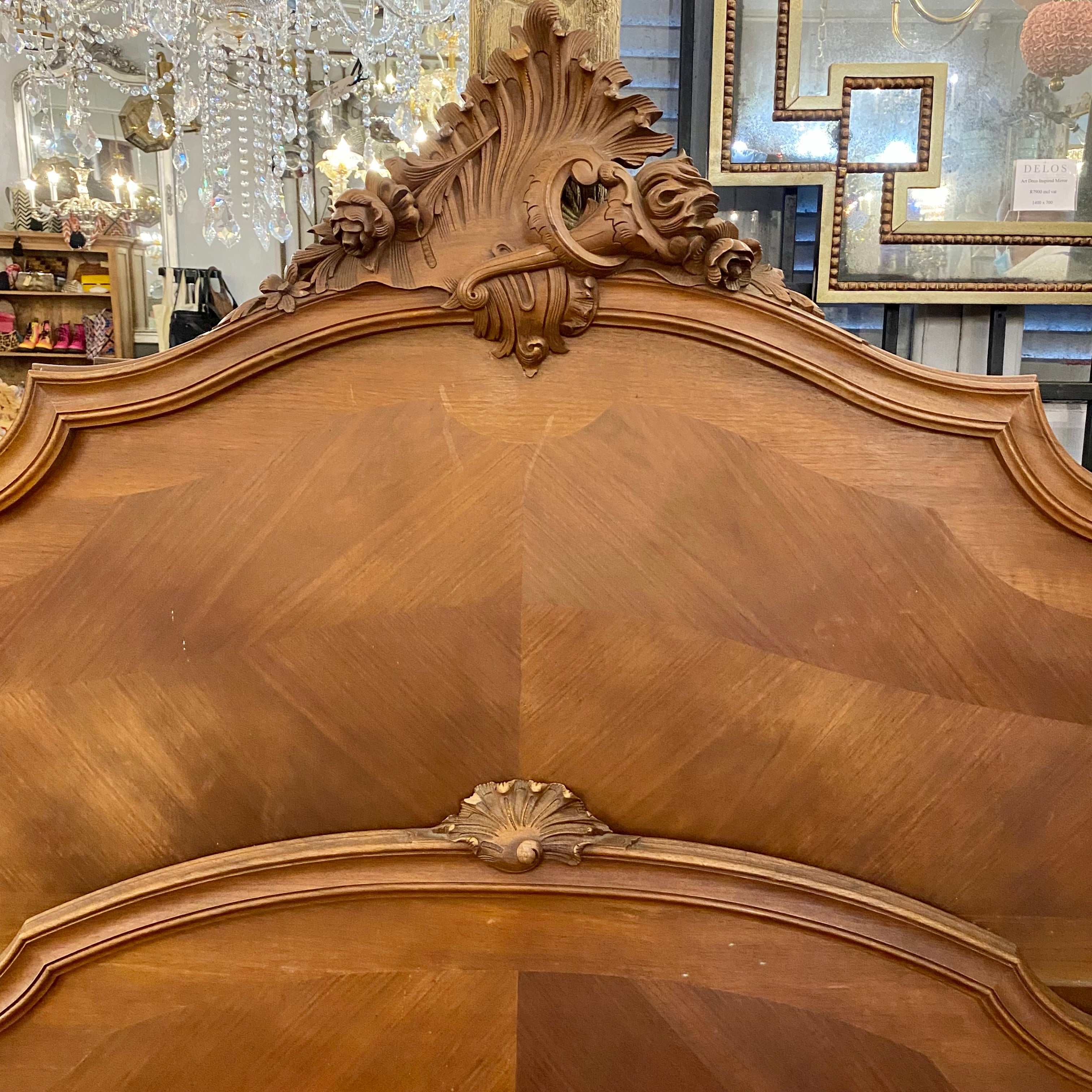 Antique French Mahogany Bed - double