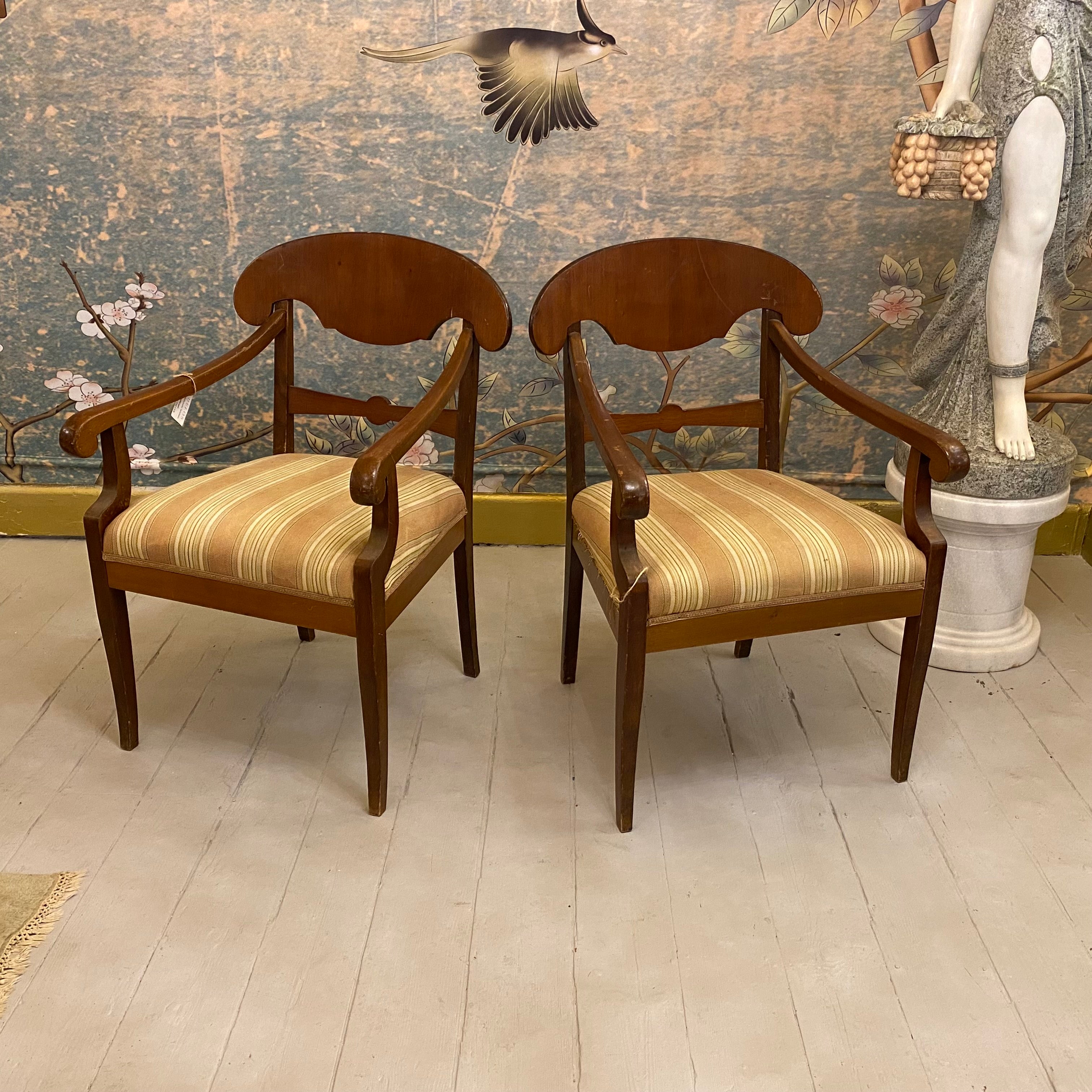 Pair of Antique Biedermeier Armchairs