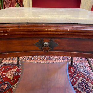 Antique Entrance Table with Marble Top