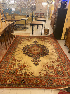 Cream & Red Vintage Rug