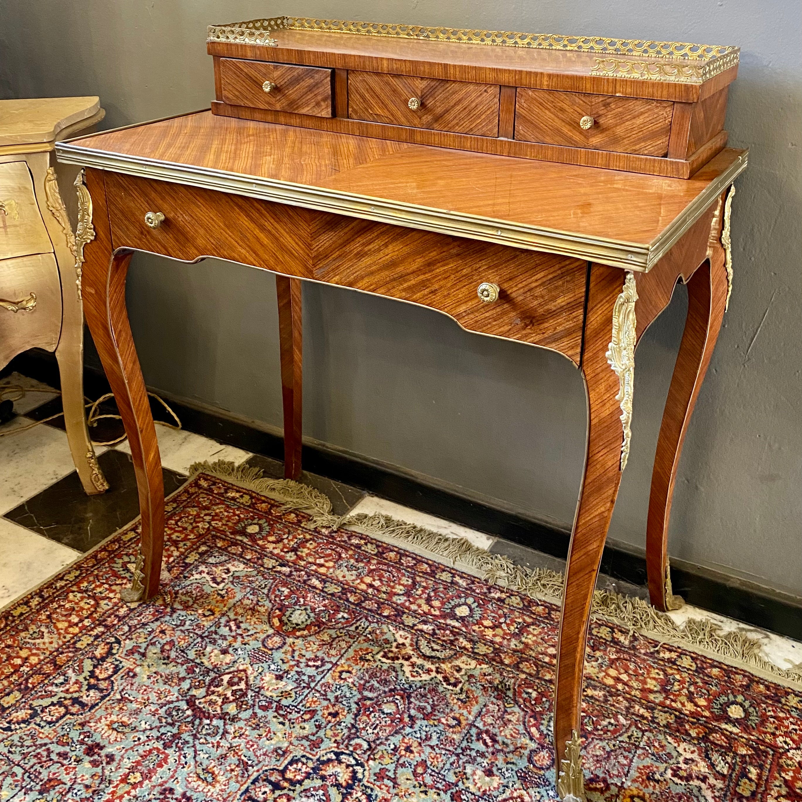 Early 20th Century French Kingwood Writing Desk