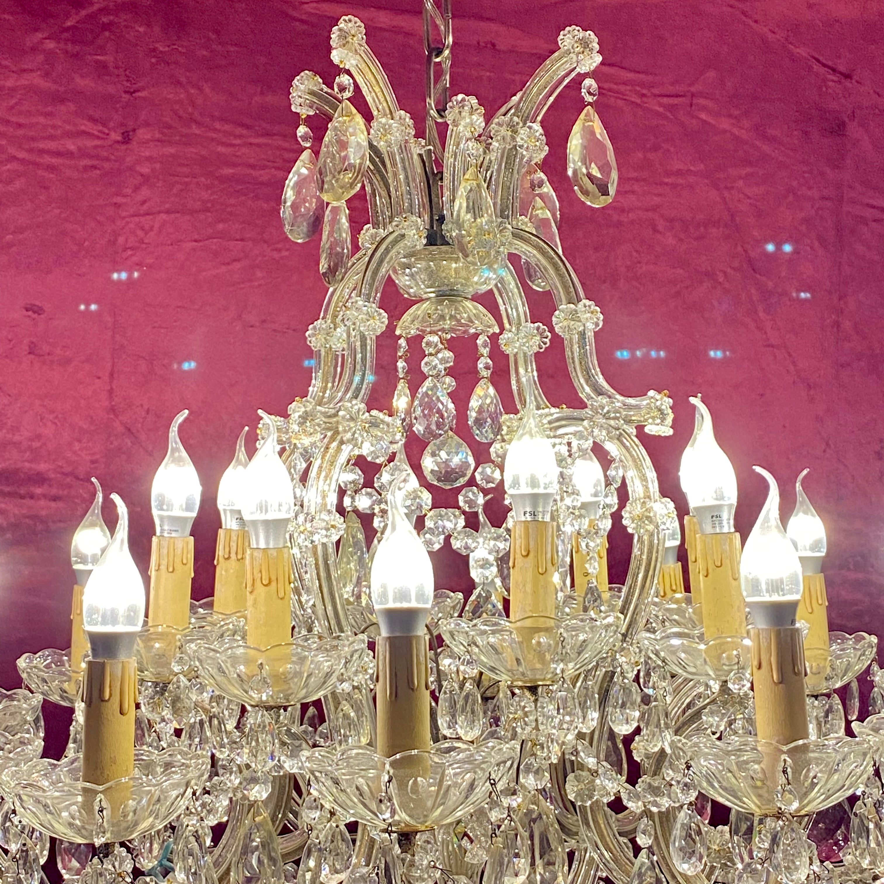 Incredible Antique Maria Theresa Chandelier - SOLD