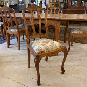 Antique French Oak Dining Chairs (Six)