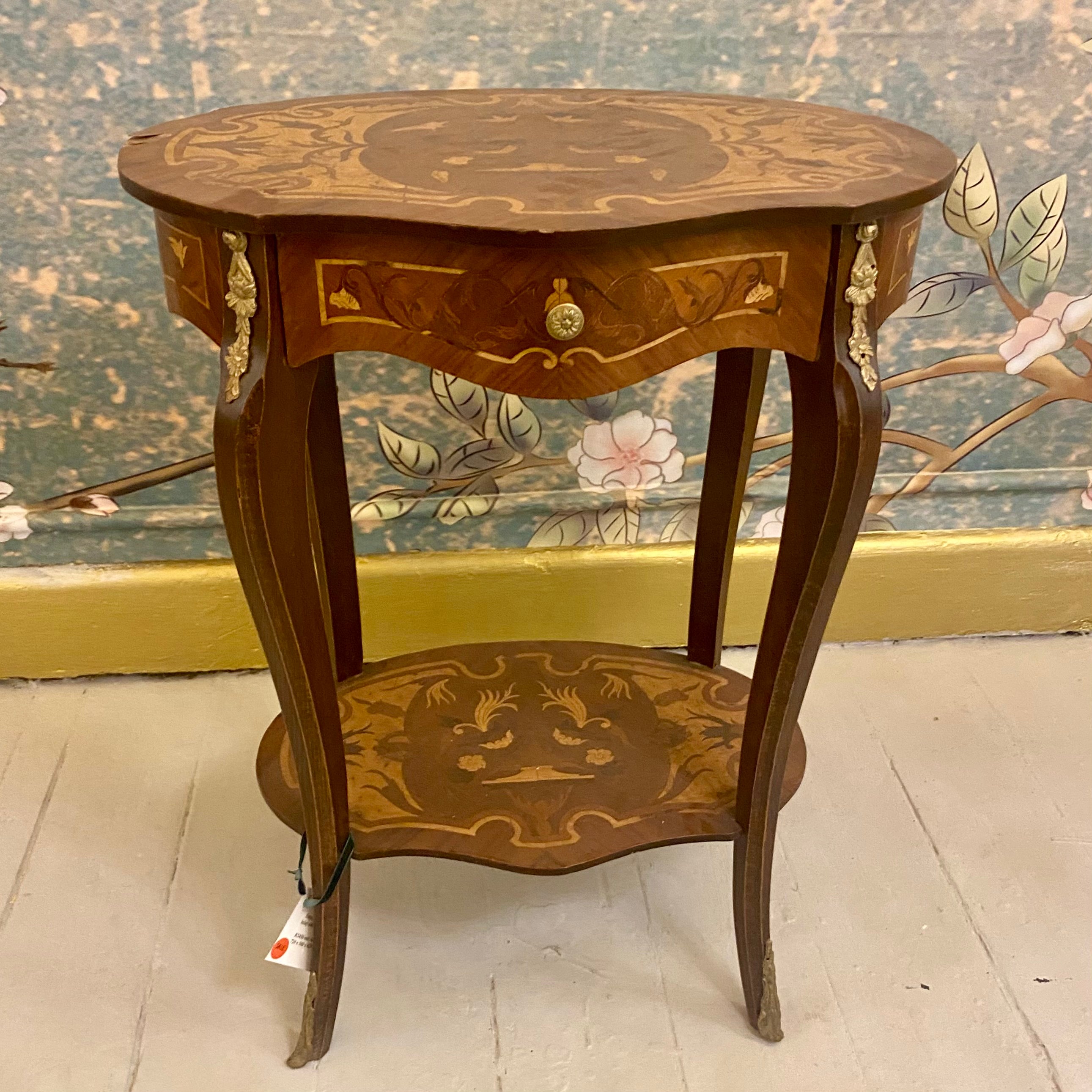 French Style Inlaid Pedestal