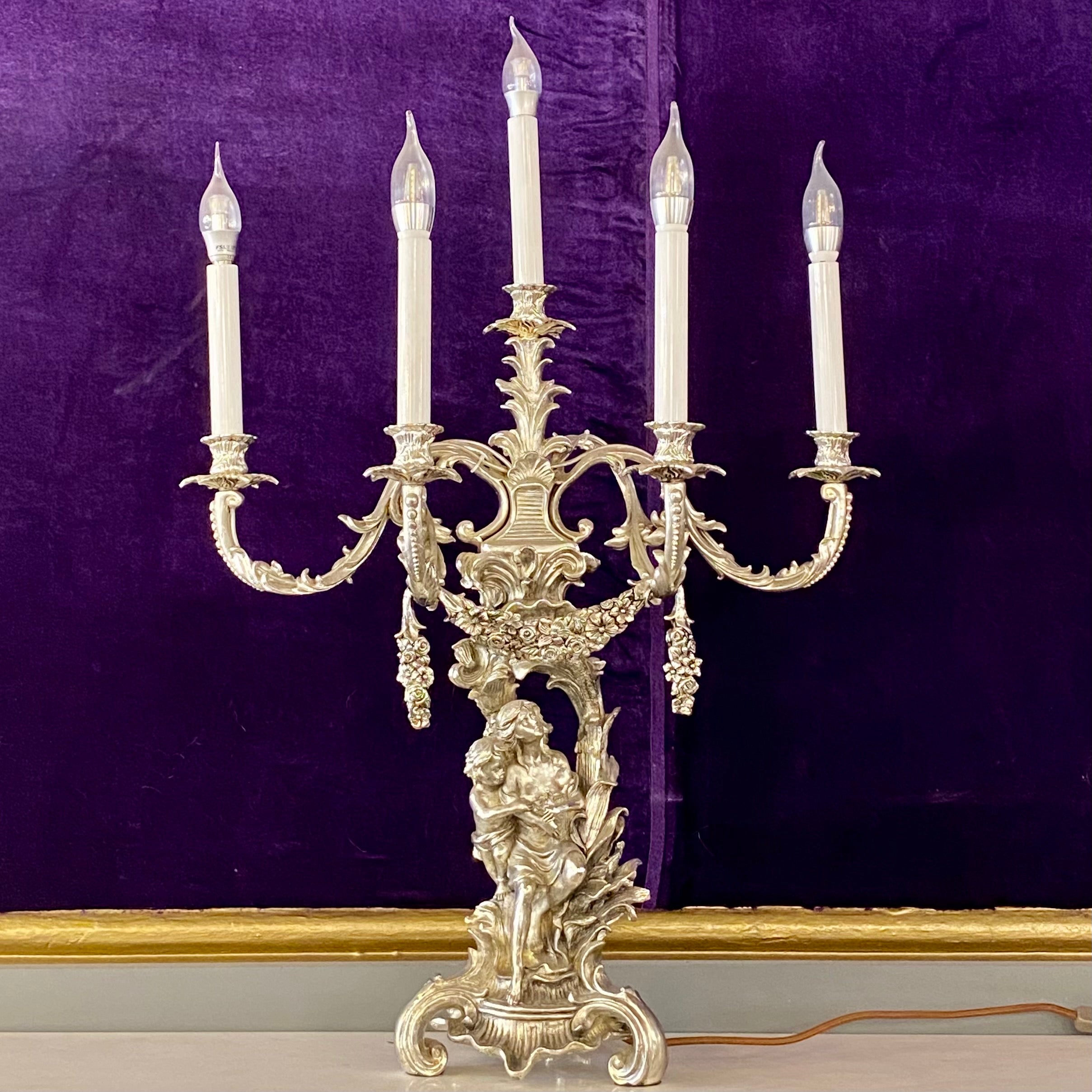 Large Silver Plated Table Candelabra - SOLD