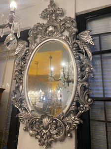 Ornate French Style Mirror with Bird Detail