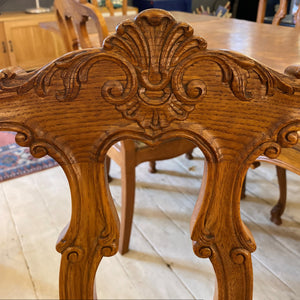 Antique French Oak Dining Chairs (Six)