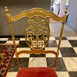 Assorted Antique Polished Brass Chairs