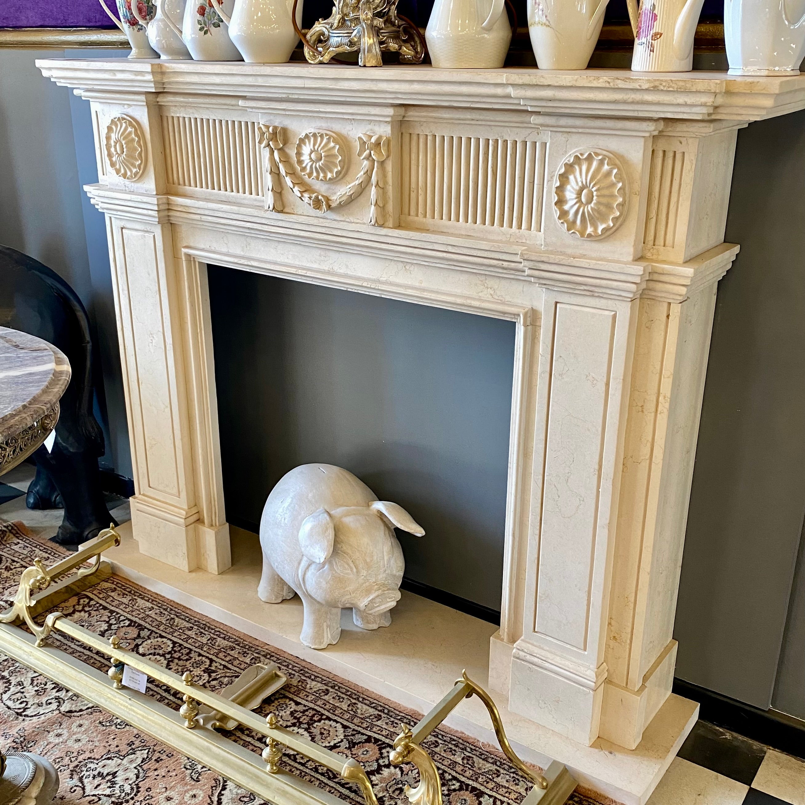 Beautiful Classic Marble Fireplace - SOLD