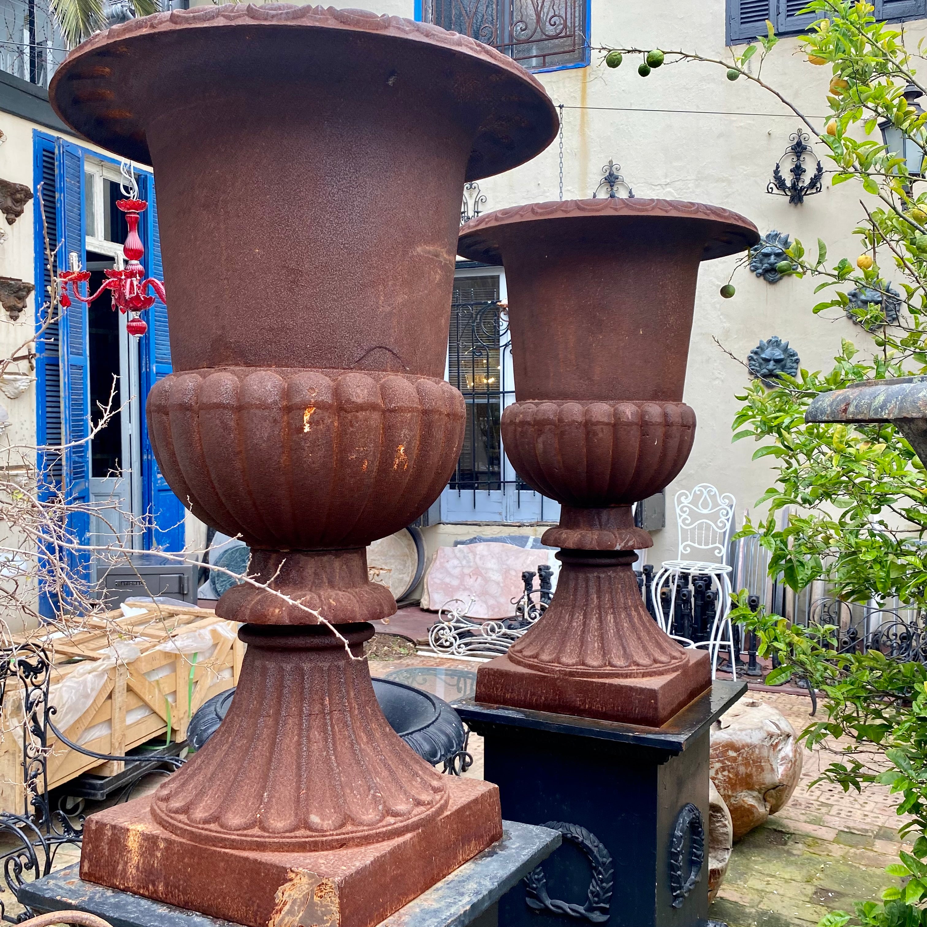 Classic Tall Cast Iron Urn