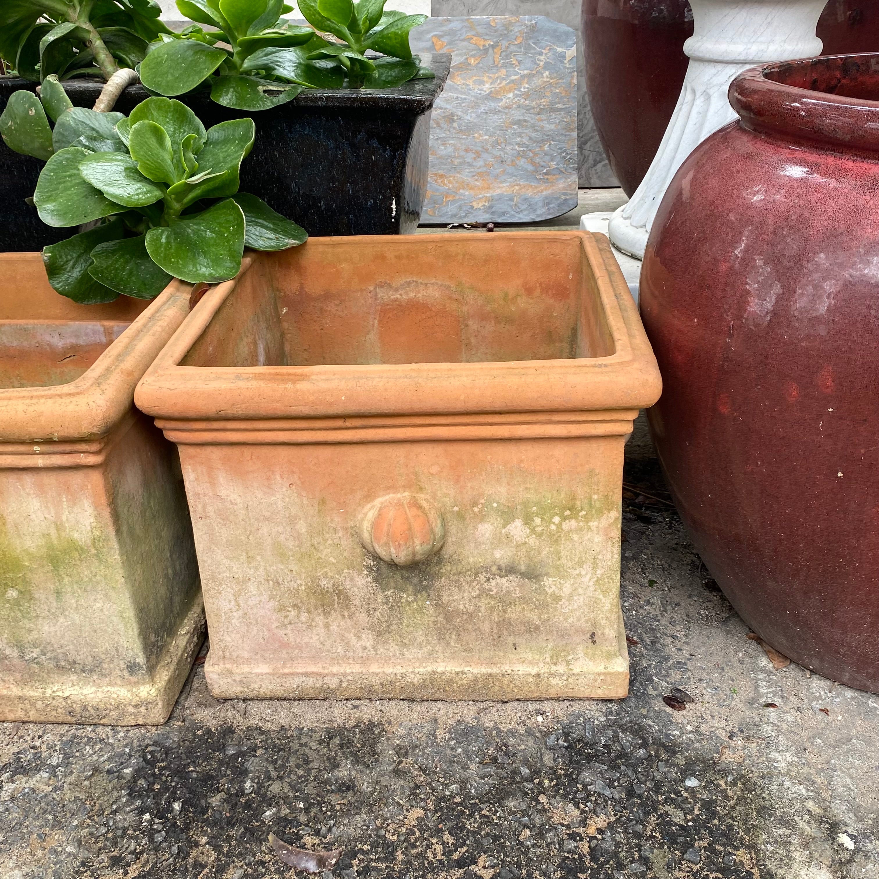 Rustic Square Terracotta Urn - SOLD