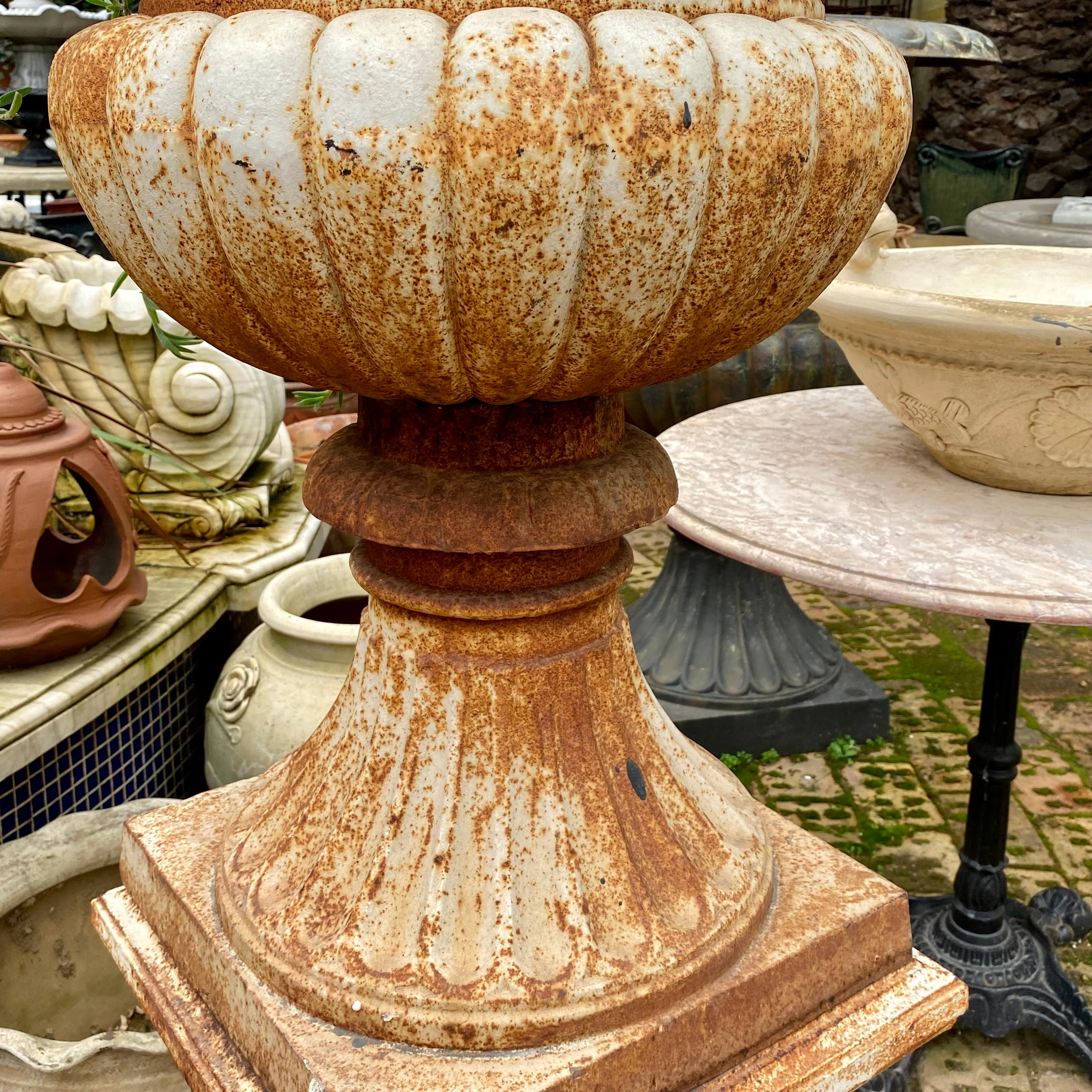 Classic Tall Cast Iron Urn