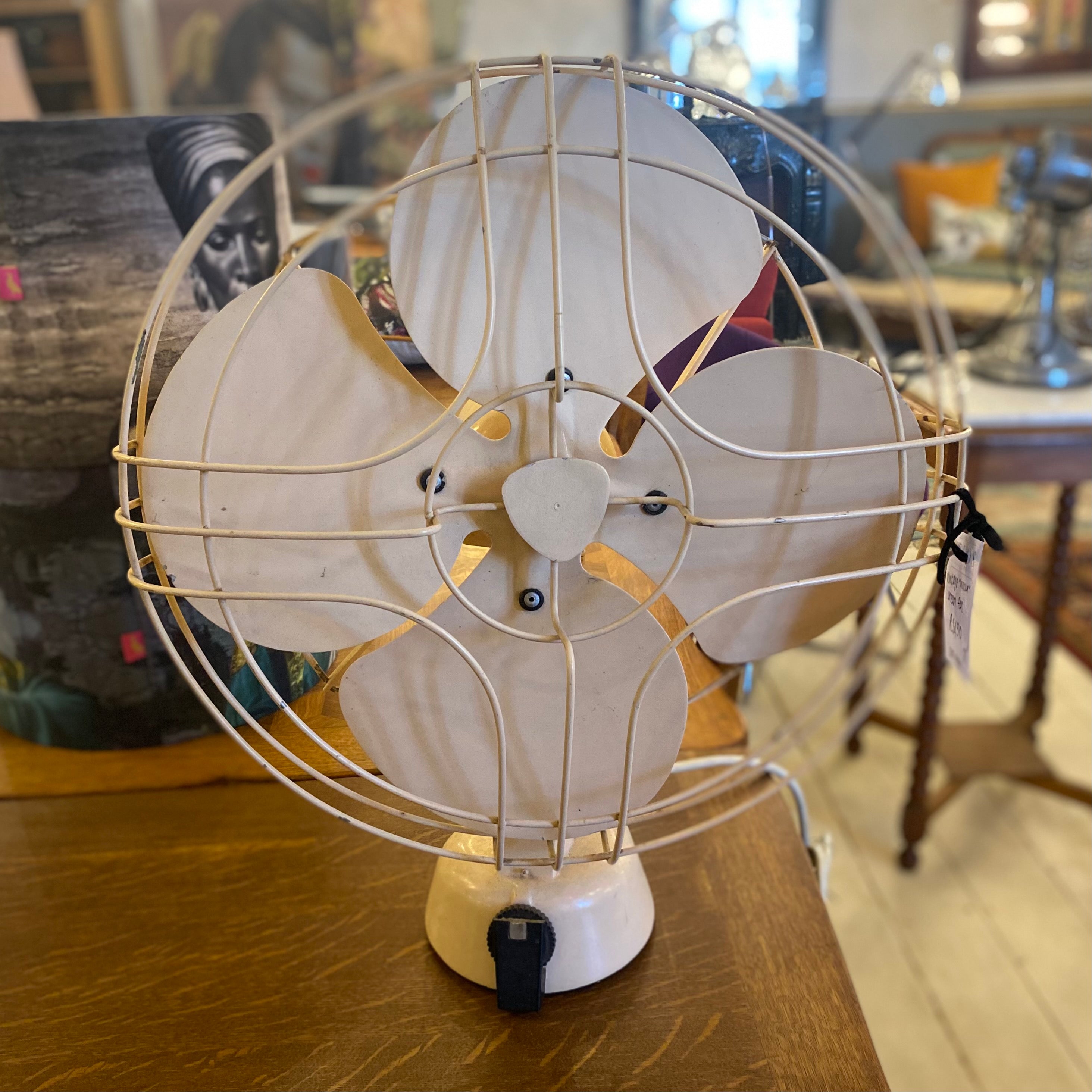 Vintage "Indola" Cream Fan