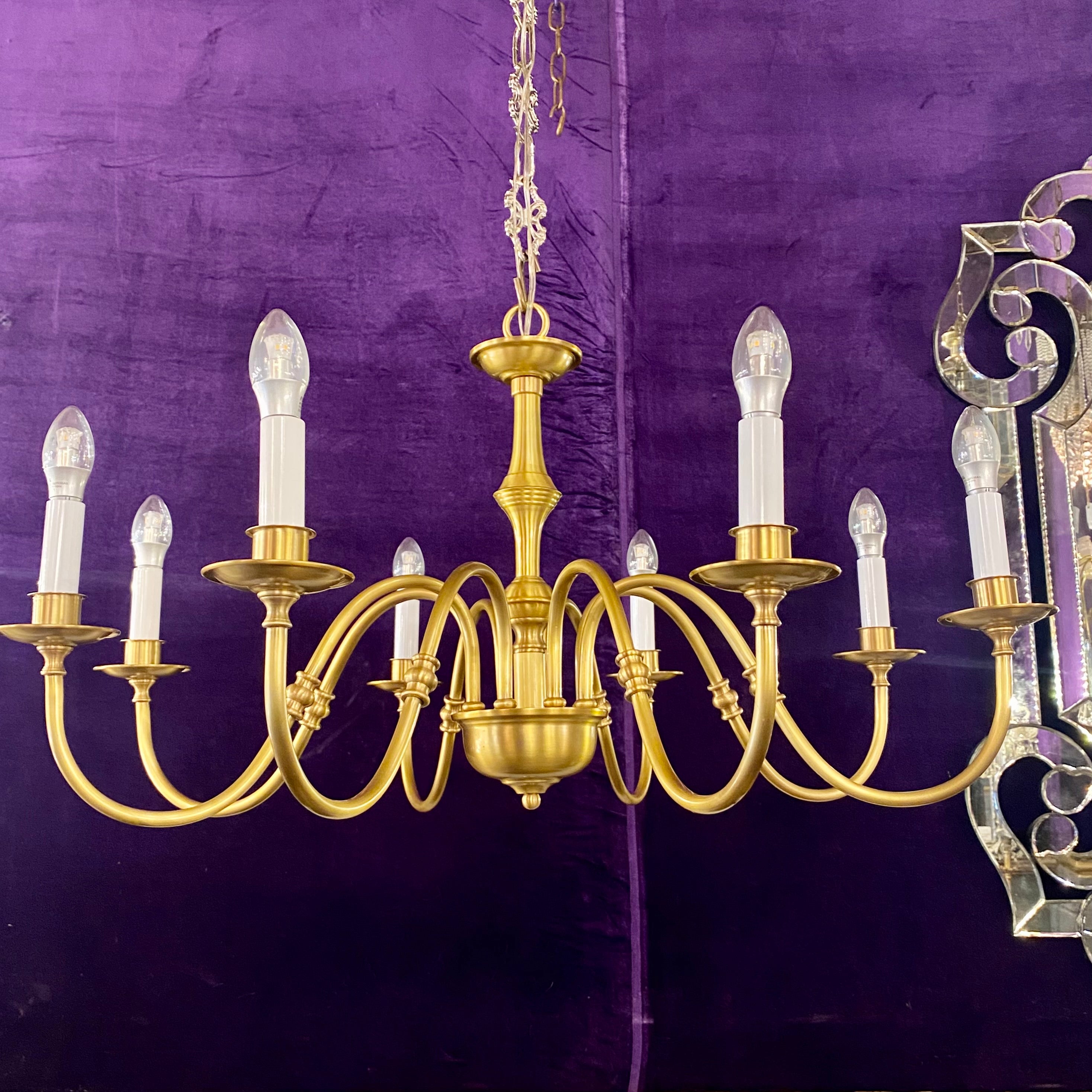 Brass Flemish Style Chandelier