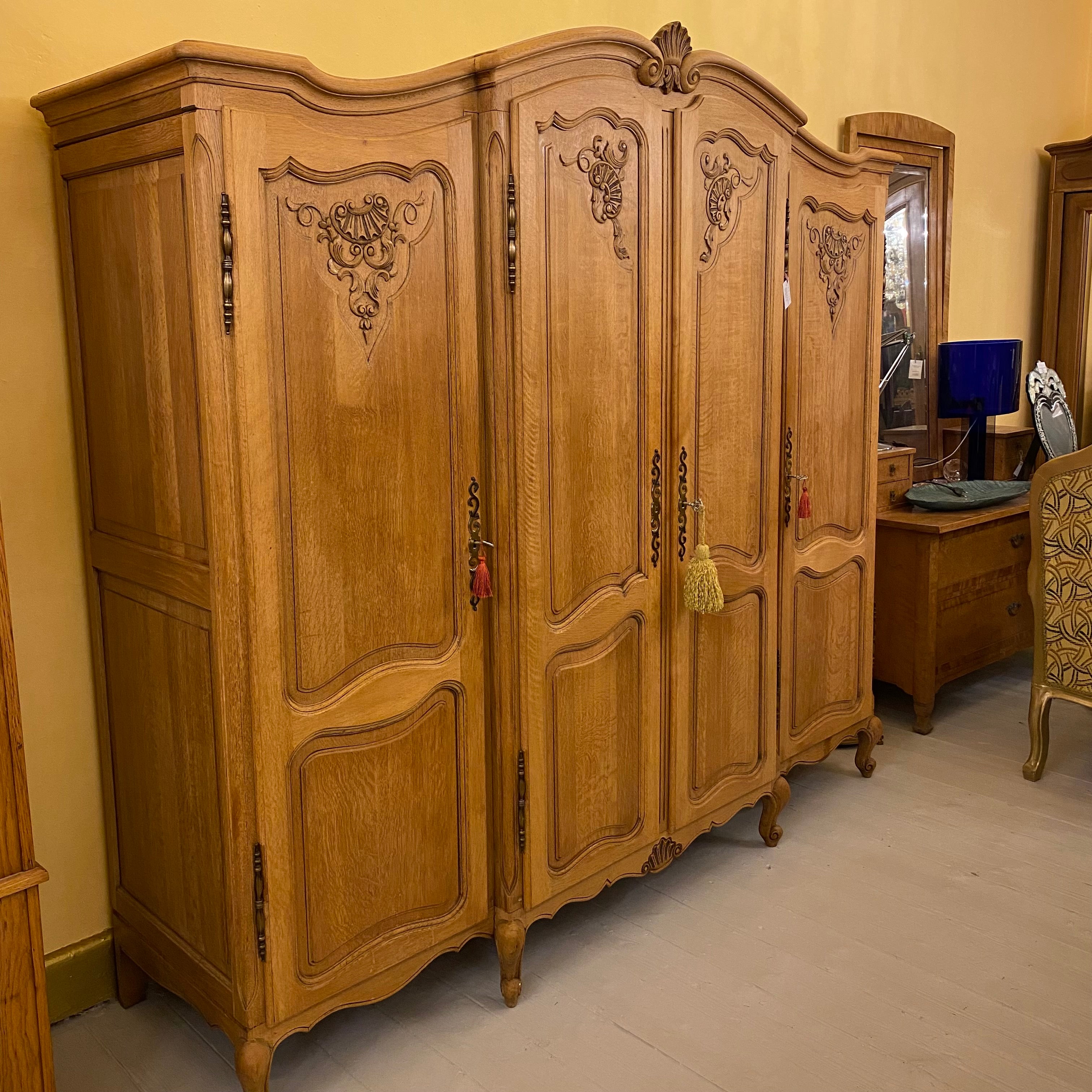 Large Antique French Oak Wardrobe