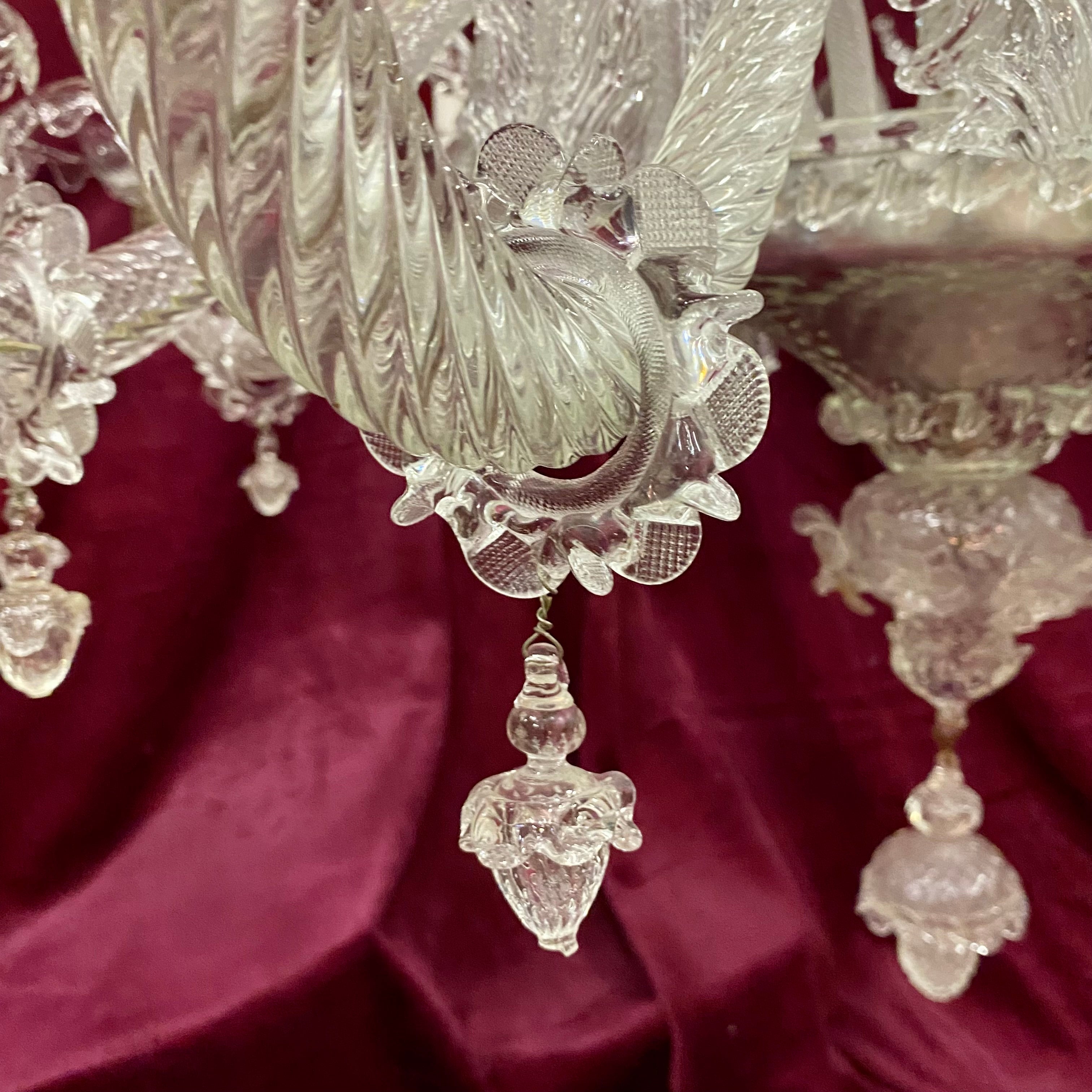 Pair of Very Rare Magnificent Murano Chandeliers - SOLD