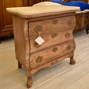 Antique Pink Bombe Chest of Drawers - SOLD