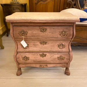 Antique Pink Bombe Chest of Drawers - SOLD