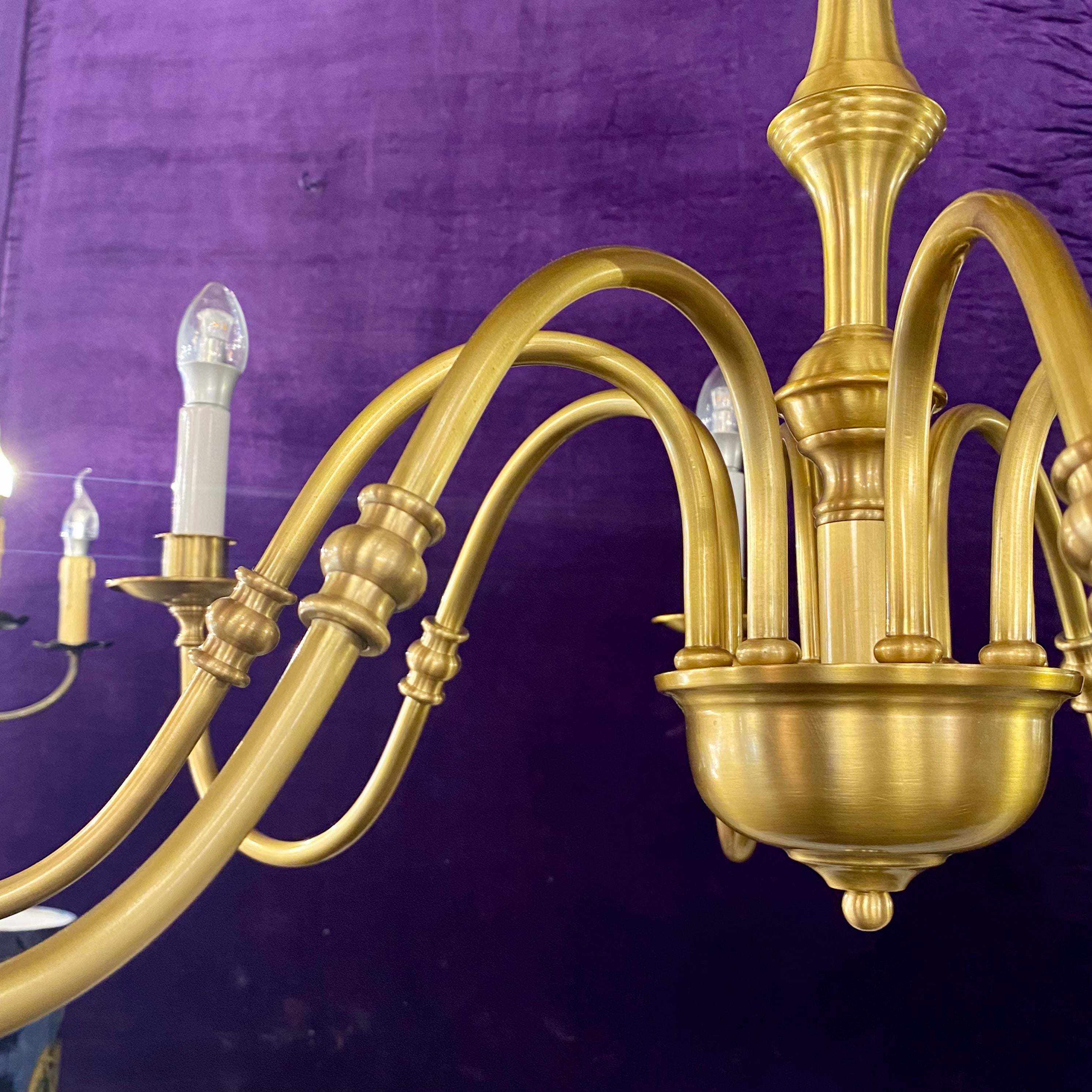 Brass Flemish Style Chandelier