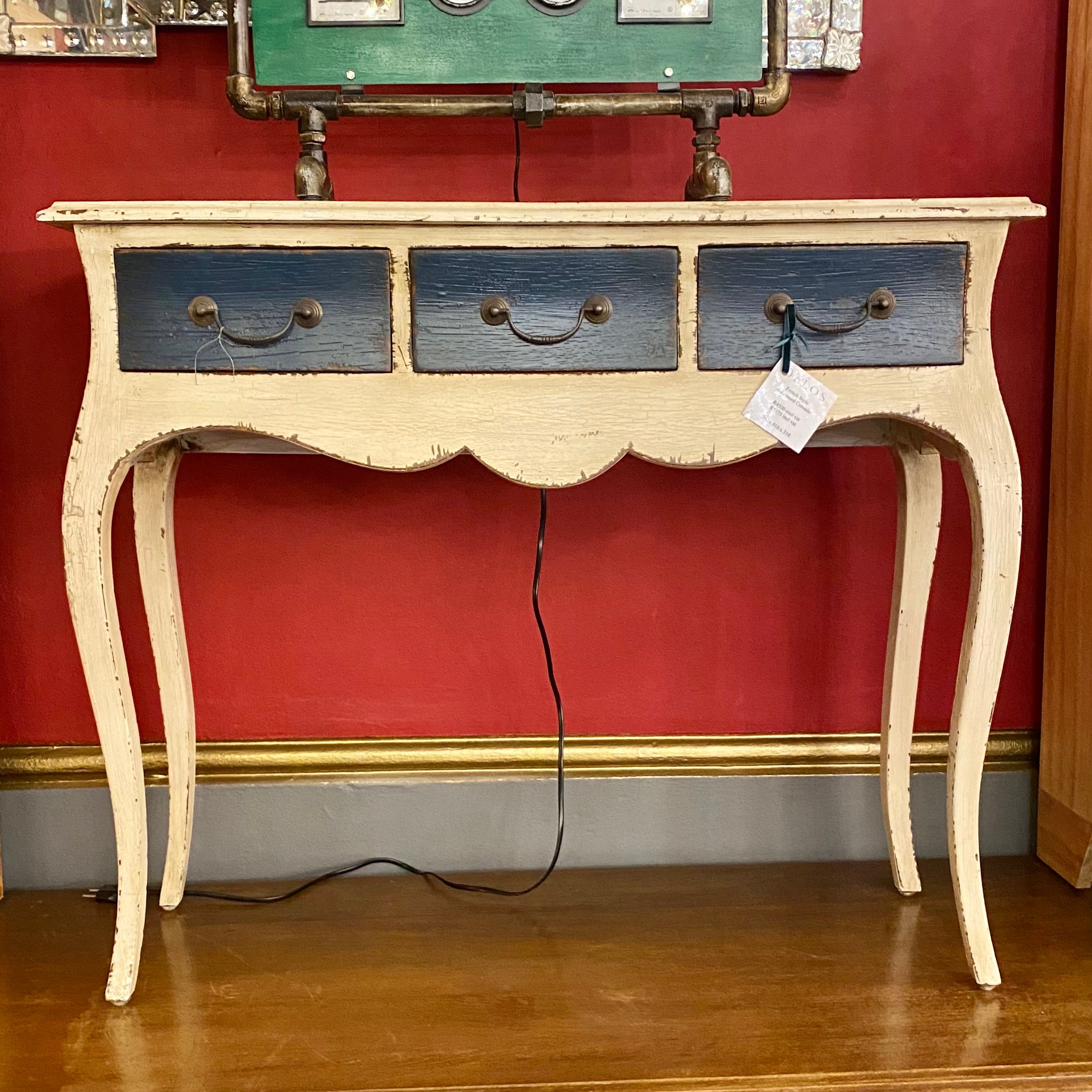 Distressed French Style Console