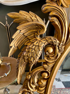 Ornate French Style Mirror with Bird Detail