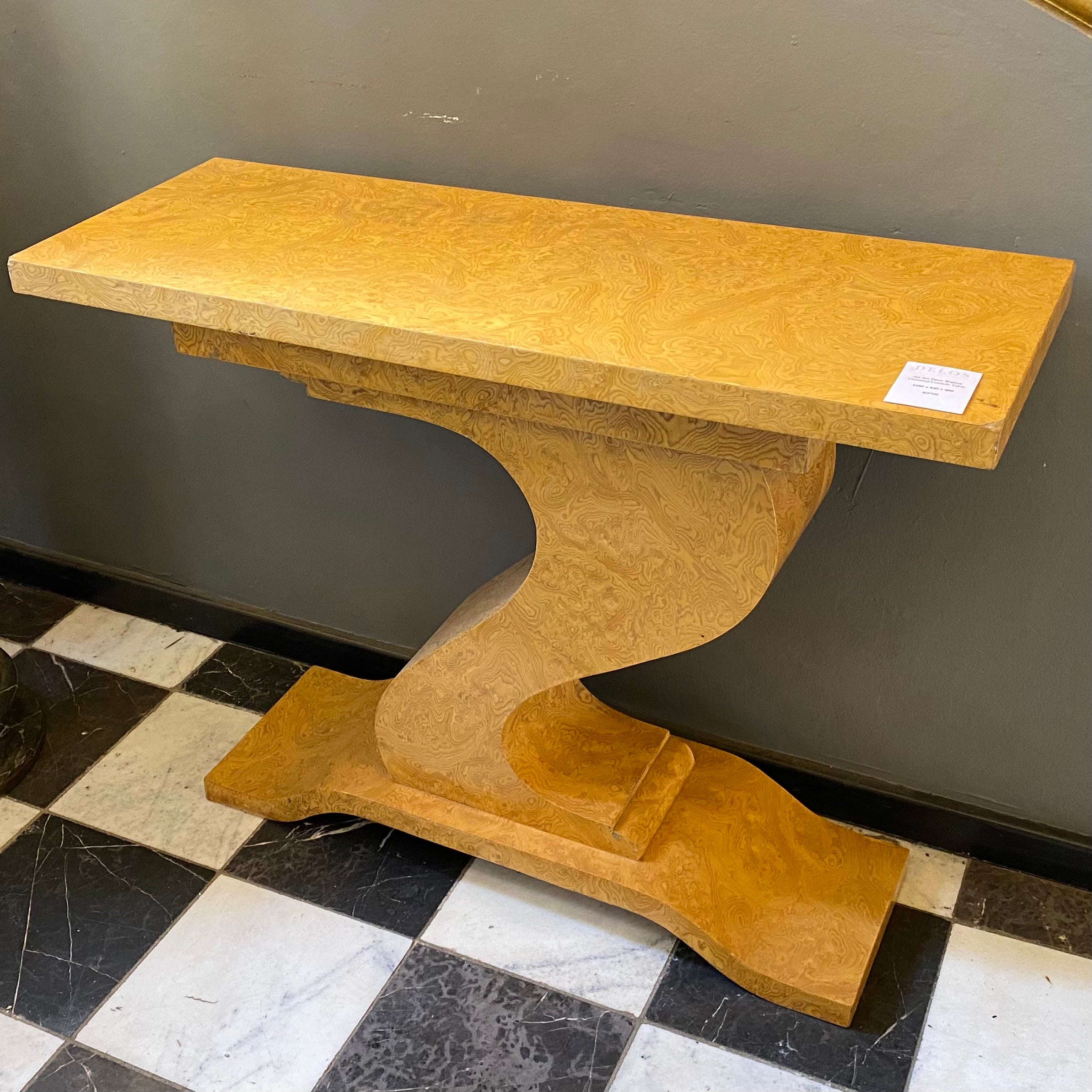 Art Deco Walnut Veneered Console