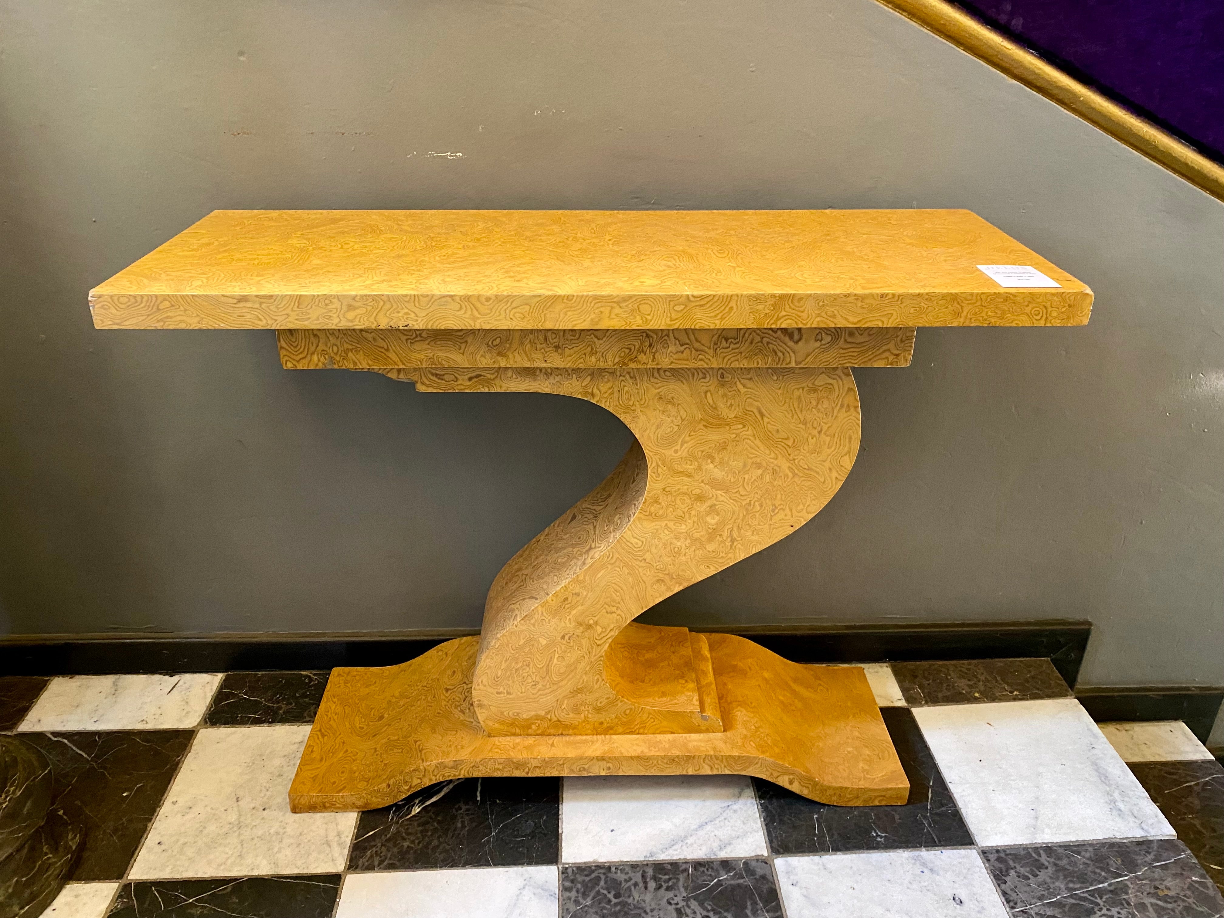 Art Deco Walnut Veneered Console