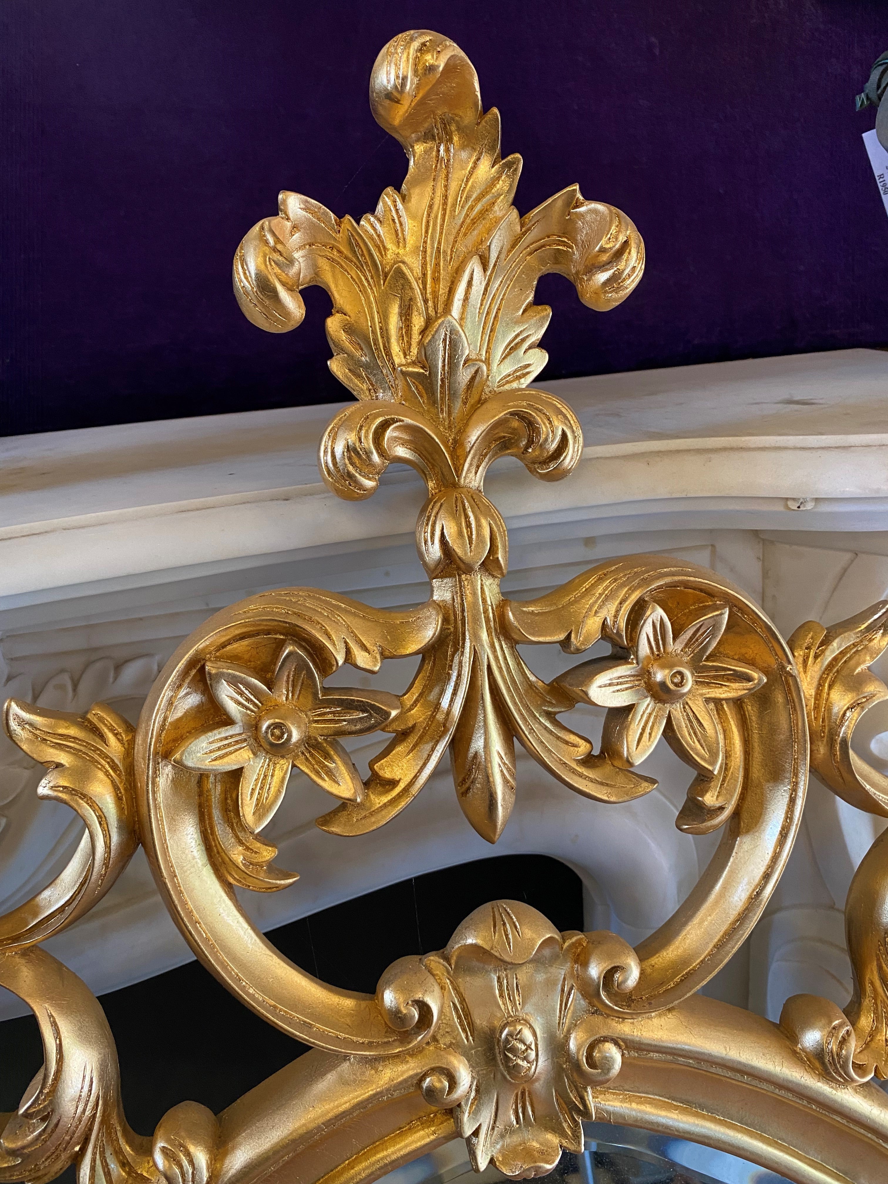 Ornately Carved French Style Mirror