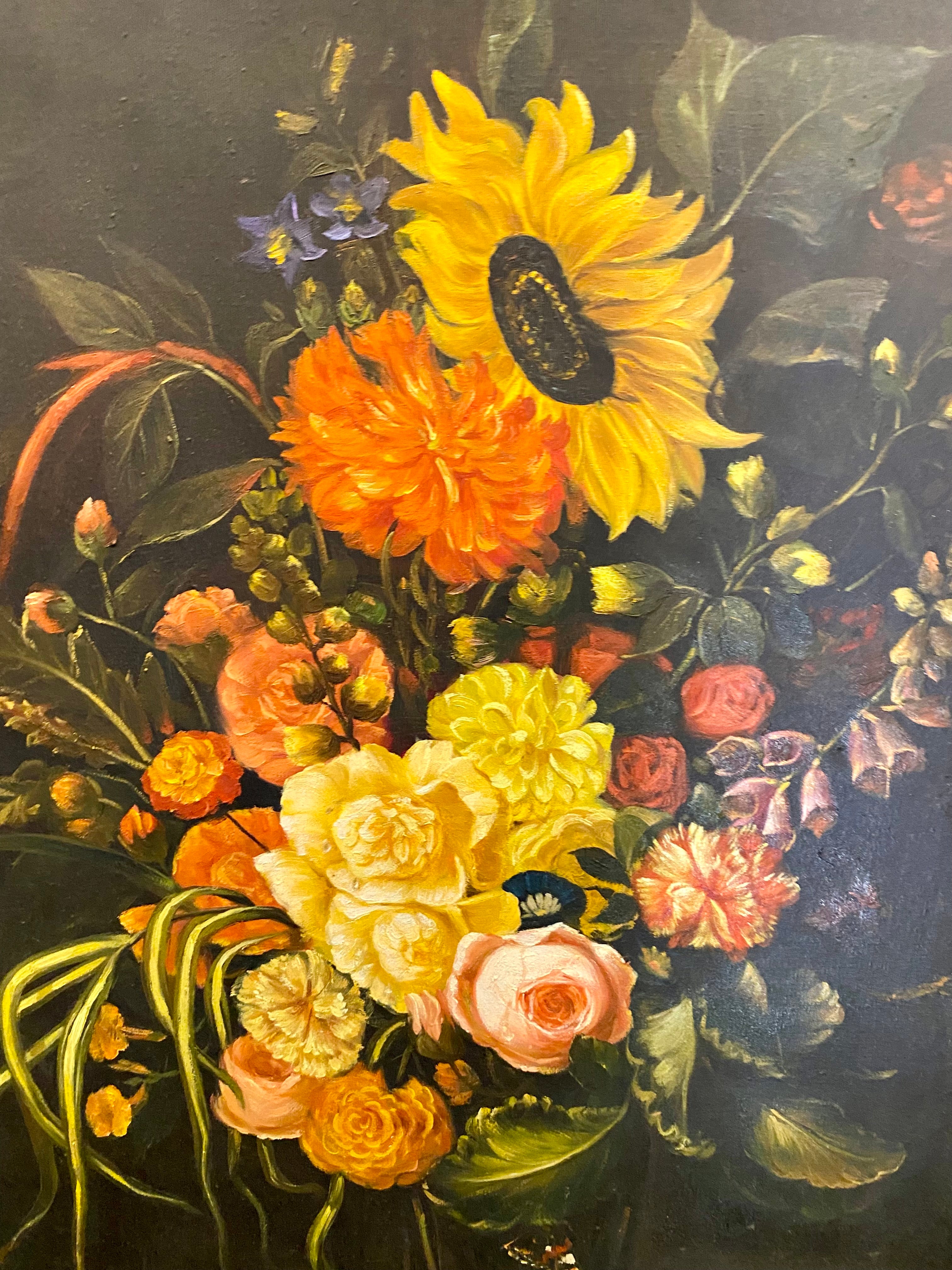 Beautiful Oil Painting of Flowers - SOLD