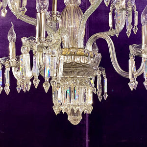 Spectacular Antique Bohemian Chandelier with Original Crystals - SOLD
