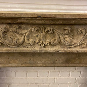 Ornately Carved Bluestone Fire Surround - SOLD