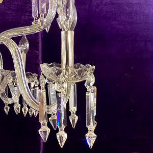 Spectacular Antique Bohemian Chandelier with Original Crystals - SOLD