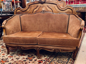 Antique French Sofa with Pink Upholstery - SOLD
