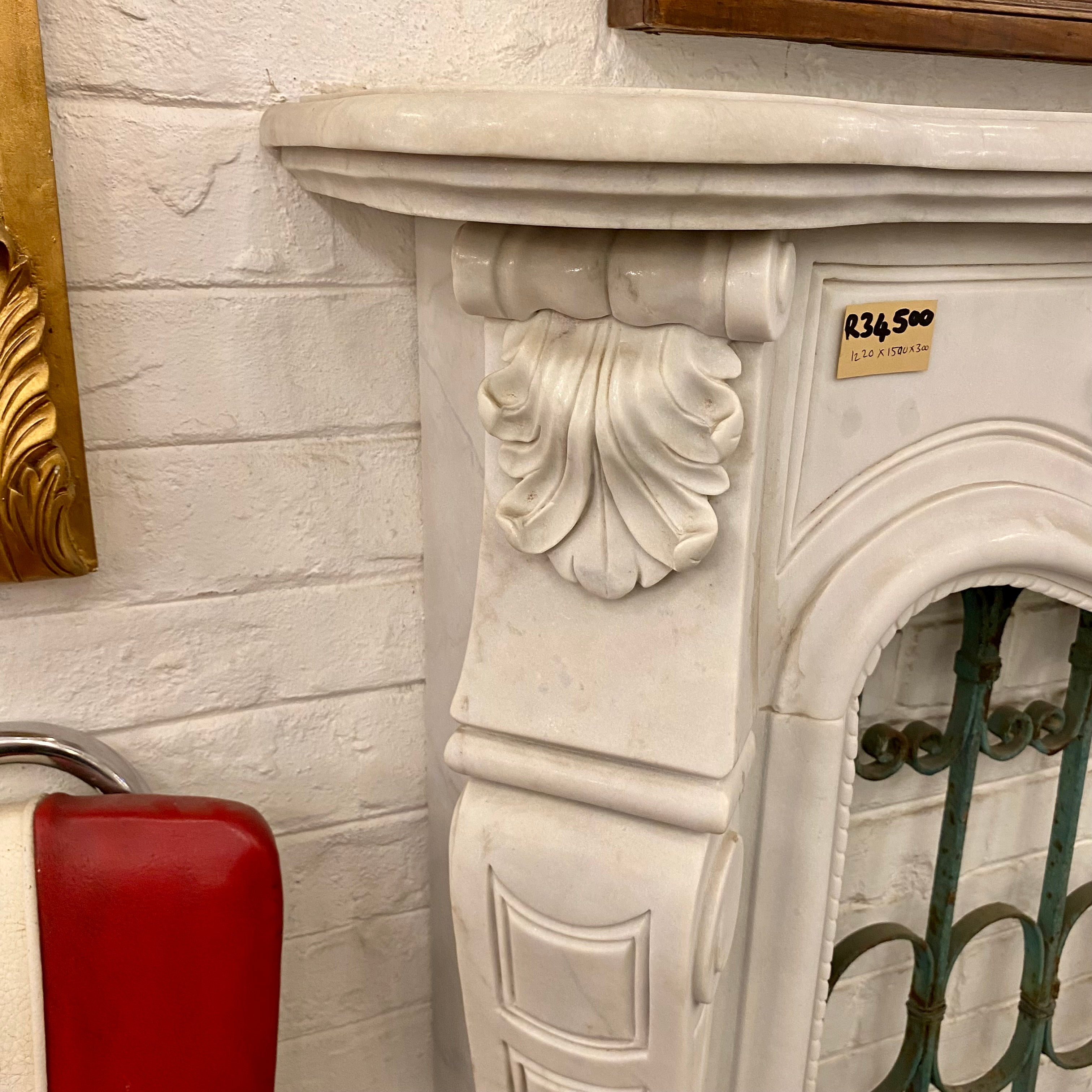 White Marble Fire Surround - SOLD