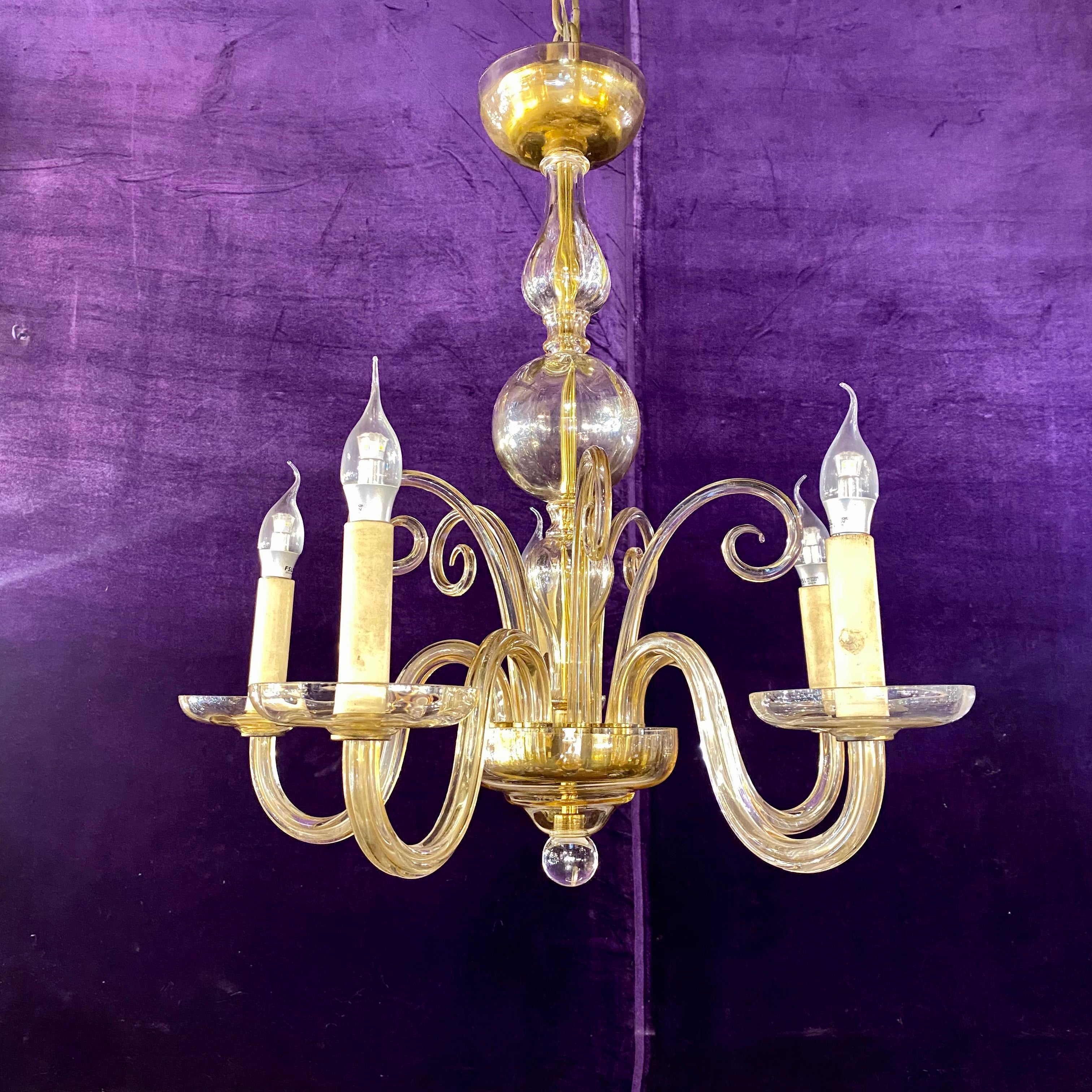 1930's Venetian Glass Chandelier - SOLD