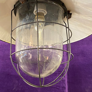 Vintage Ship Light with Glass Dome - SOLD