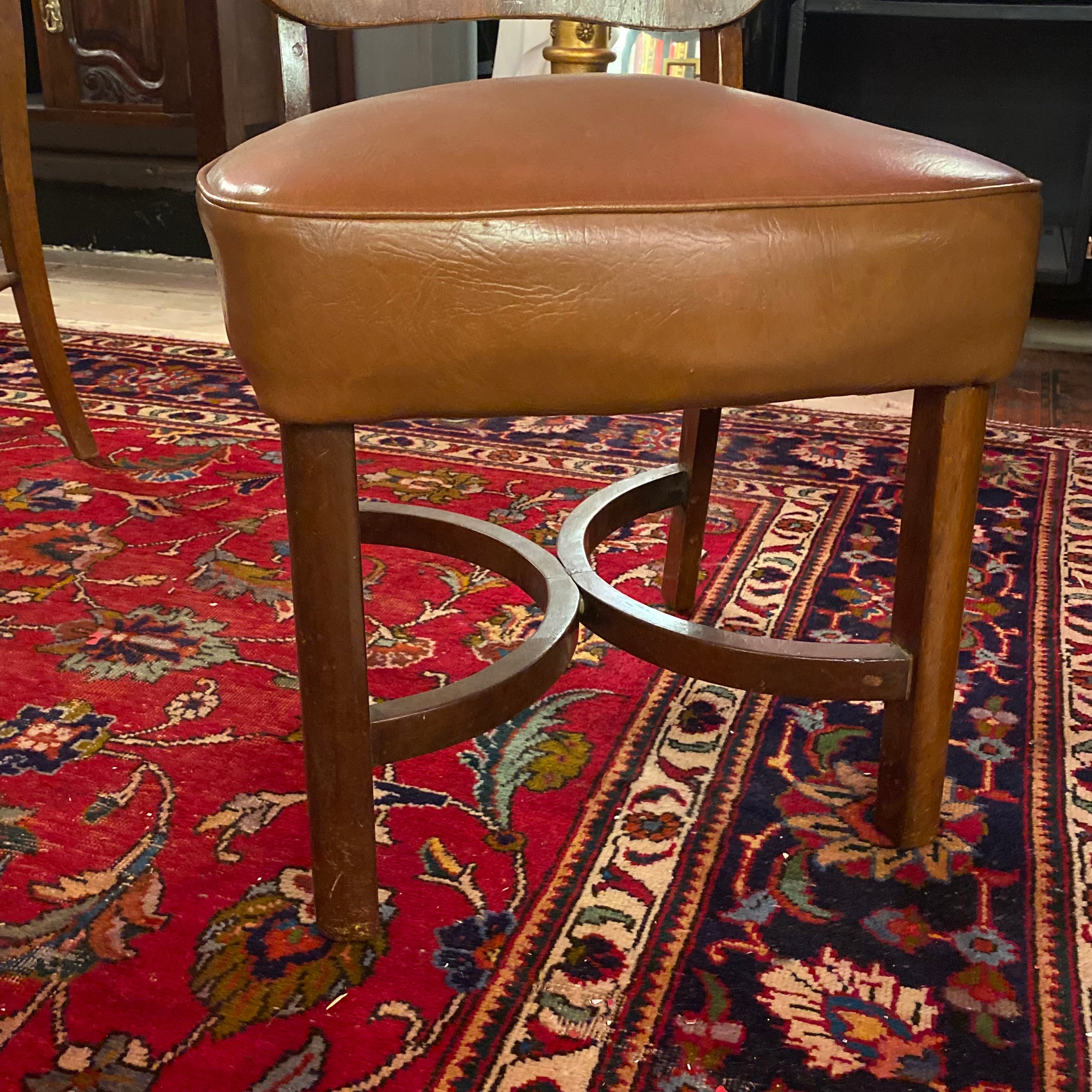 Art Deco Dining Table with Six Matching Chairs