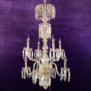 Spectacular Antique Bohemian Chandelier with Original Crystals - SOLD