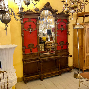 Antique Oak Hall Stand