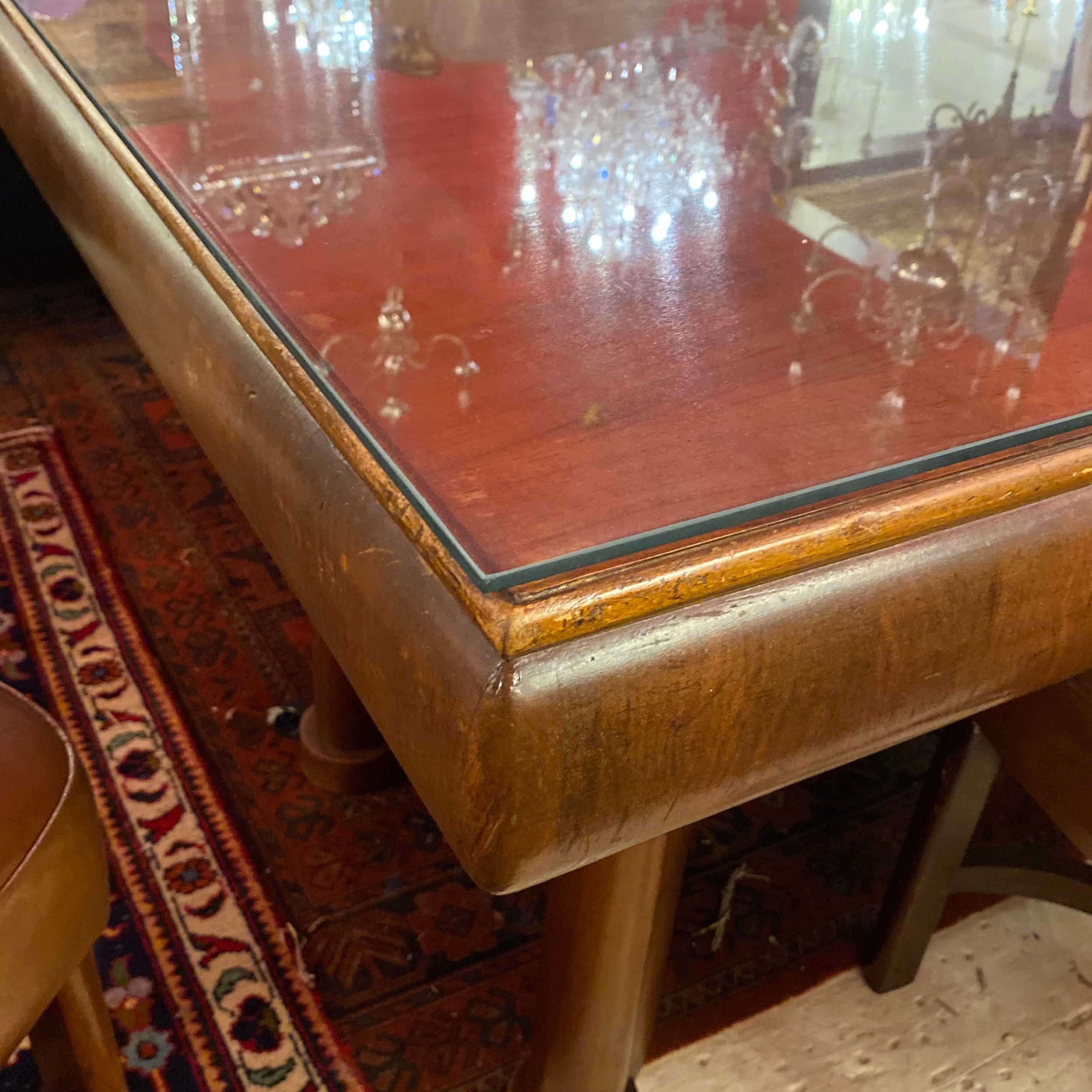 Art Deco Dining Table with Six Matching Chairs