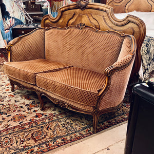 Antique French Sofa with Pink Upholstery - SOLD