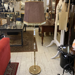 Vintage Italian Brass and Marble Standing Lamp