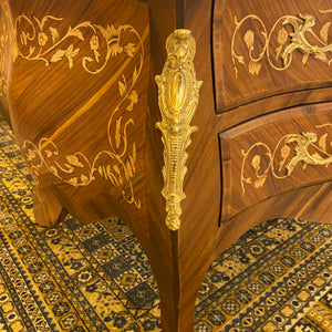 French Style Inlaid Desk with Brass Casting