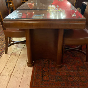 Art Deco Dining Table with Six Matching Chairs