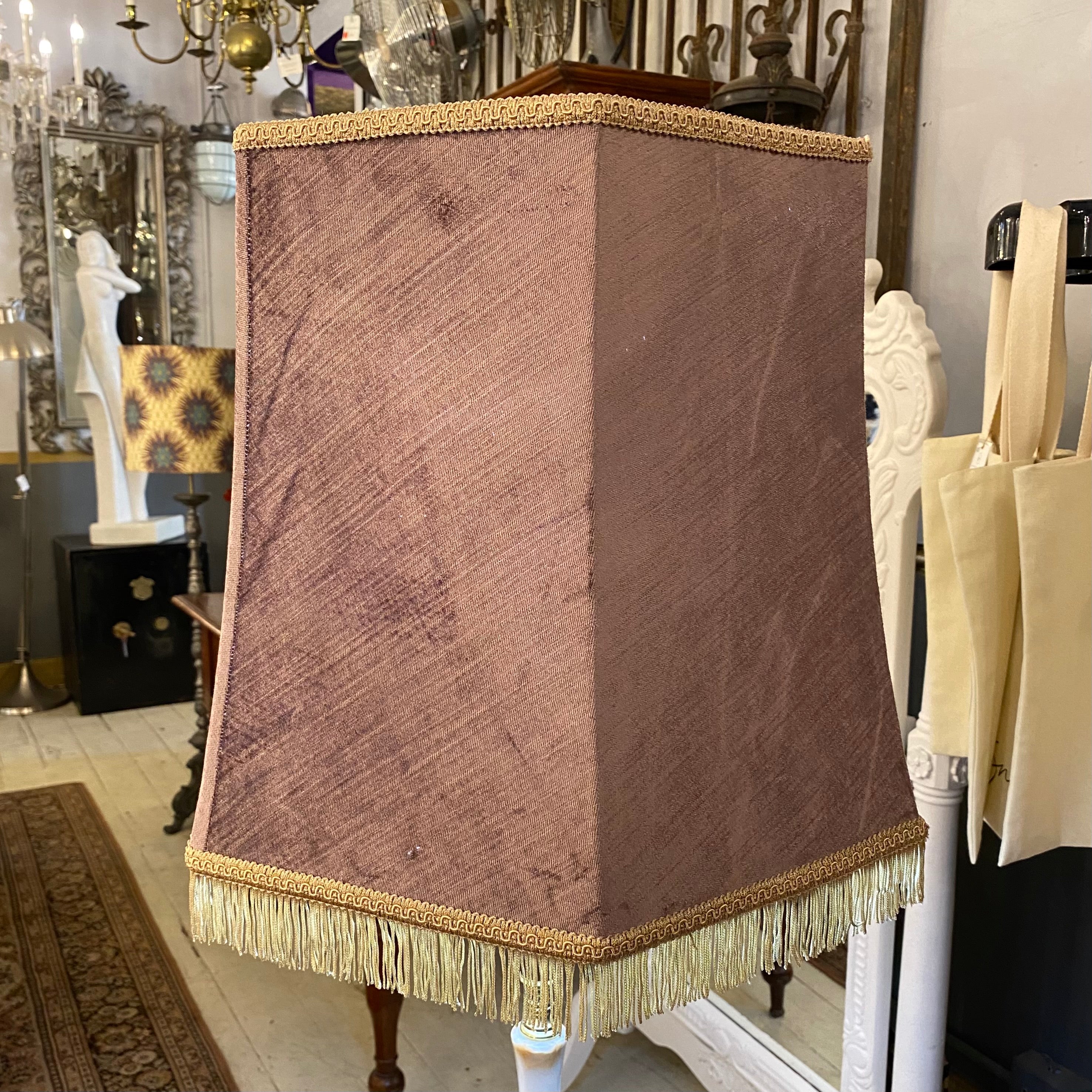 Mauve Velvet Lampshade - SOLD