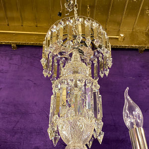 Spectacular Antique Bohemian Chandelier with Original Crystals - SOLD